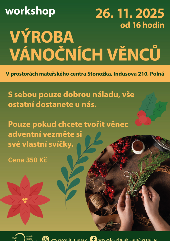 Výroba vánočních věnců - WORKSHOP