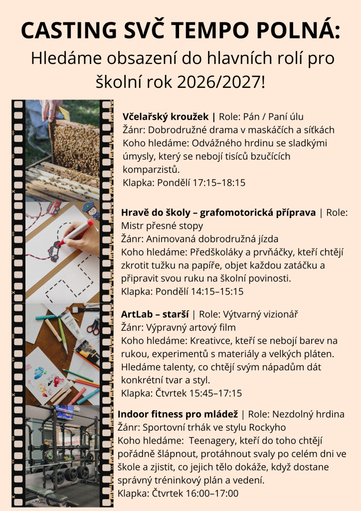 Volná místa v kroužcích